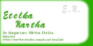 etelka martha business card