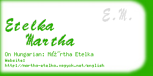 etelka martha business card